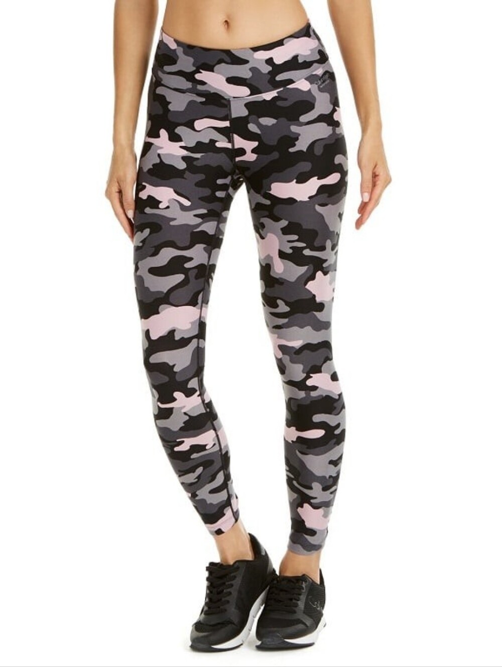 Calvin Klein 7/8 Support Tights in Gray Black Pink Camo Size M New With Tags